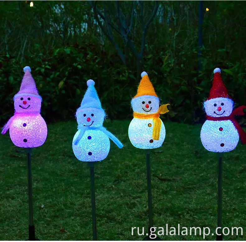 Освещающие праздничные снеговики солнечные тормы для открытого декора